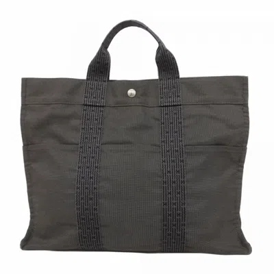 Pre-owned Hermes Gray Canvas Tote Bag ()