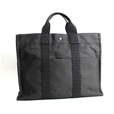 Pre-owned Hermes Gray Canvas Tote Bag ()