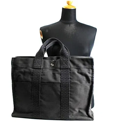 Pre-owned Hermes Gray Canvas Tote Bag ()