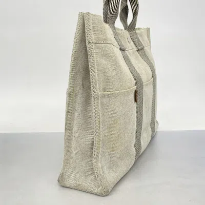 Pre-owned Hermes Gray Canvas Tote Bag ()