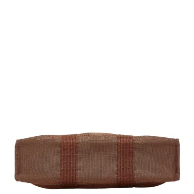 Pre-owned Hermes Her Line Brown Canvas Handbag Tote Bag ()