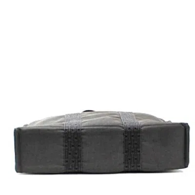 Pre-owned Hermes Her Line Gray Canvas Tote Bag ()