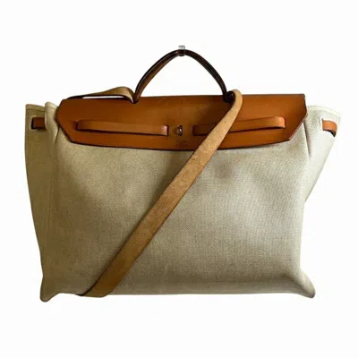 Pre-owned Hermes Ivory Leather Handbag Shoulder Bag () In White