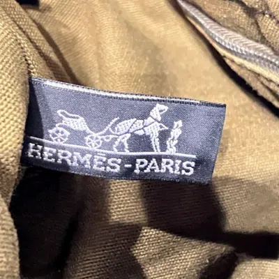 Pre-owned Hermes Khaki Navy Canvas Tote Bag () In Multi