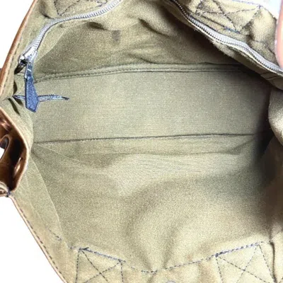 Pre-owned Hermes Khaki Navy Canvas Tote Bag () In Multi