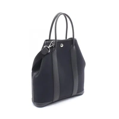 Pre-owned Hermes Mini Black Canvas Negonda Leather Tote Bag ()