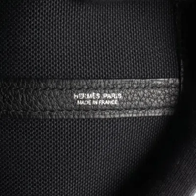 Pre-owned Hermes Mini Black Canvas Negonda Leather Tote Bag ()