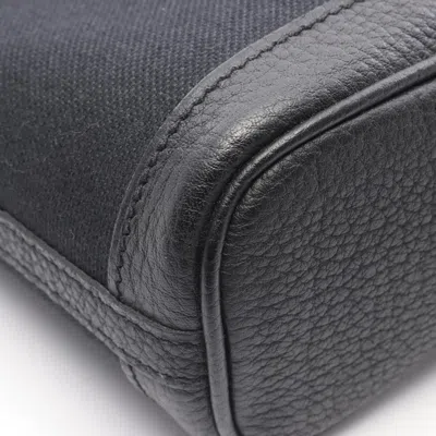 Pre-owned Hermes Mini Black Canvas Negonda Leather Tote Bag ()