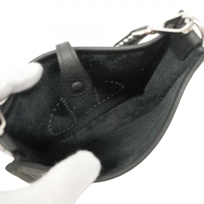 Pre-owned Hermes Mini Black Taurillon Clemence Leather Shoulder Bag ()