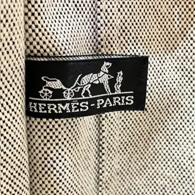 Pre-owned Hermes Light Gray Canvas Handbag Shoulder Bag ()