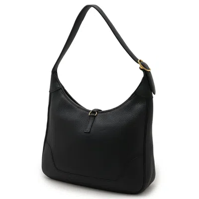 Pre-owned Hermes Mini Blue Indigo Navy Taurillon Clemence Leather Shoulder Bag ()