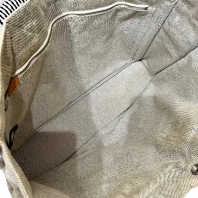 Pre-owned Hermes Light Gray Canvas Handbag Shoulder Bag ()