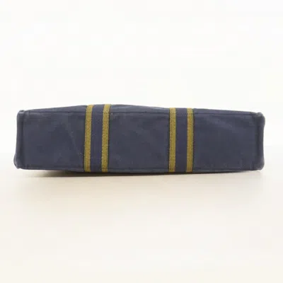 Pre-owned Hermes Navy Canvas Tote Bag () In Blue