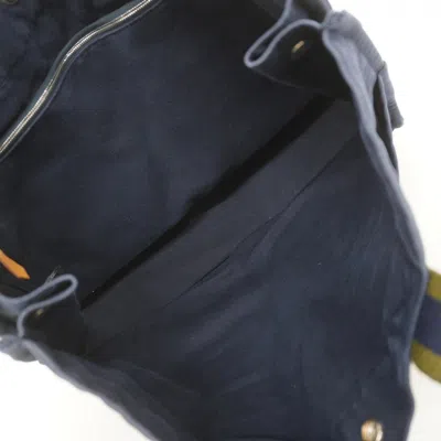 Pre-owned Hermes Navy Canvas Tote Bag () In Blue
