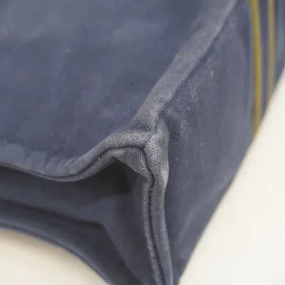 Pre-owned Hermes Navy Canvas Tote Bag () In Blue