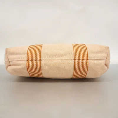 Pre-owned Hermes Orange Canvas Tote Bag ()