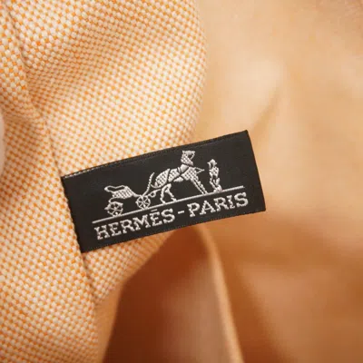 Pre-owned Hermes Orange Canvas Tote Bag ()