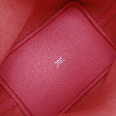 Pre-owned Hermes Picotin Lock Bag Clemence Pink Leather Handbag ()