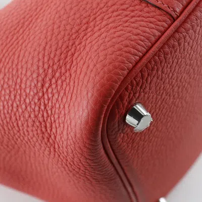 Pre-owned Hermes Picotin Lock Bag Clemence Pink Leather Handbag ()