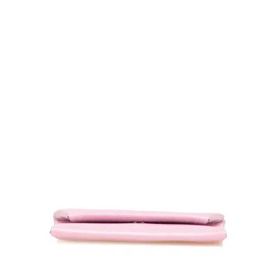 Pre-owned Hermes Pink Chevre Leather Coin Purse/coin Case ()