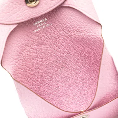 Pre-owned Hermes Pink Chevre Leather Coin Purse/coin Case ()