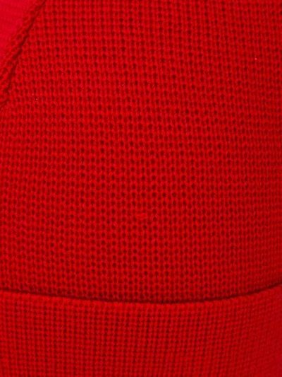 Shop Ami Alexandre Mattiussi Gauge-knit Beanie In Red