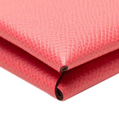 Pre-owned Hermes Pink Rose Azalee Epsom Leather Coin Purse/coin Case ()