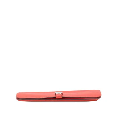 Pre-owned Hermes Pink Togo Leather Long Wallet (bi-fold) ()