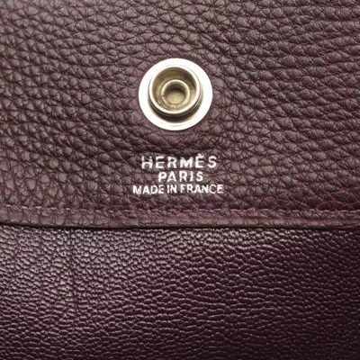 Pre-owned Hermes Purple Raisin Leather Tote Bag ()