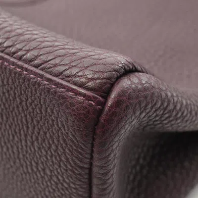 Pre-owned Hermes Purple Raisin Leather Tote Bag ()