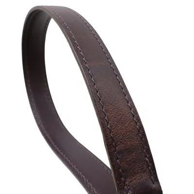 Pre-owned Hermes Raisin Box Calf Leather Pochette Shoulder Bag () In Purple