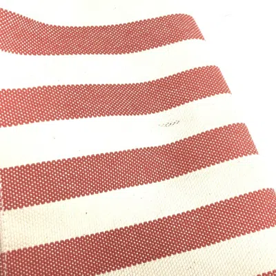 Pre-owned Hermes Red Color Canvas Beach Bag Handbag Tote Bag ()