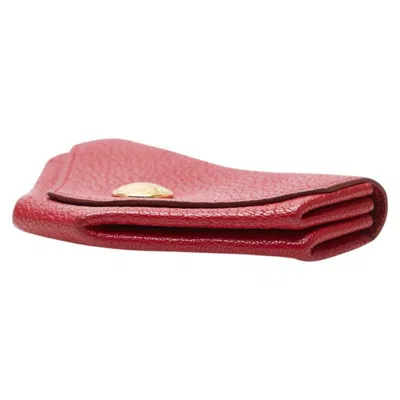 Pre-owned Hermes Red Color Chevre Leather Coin Purse/coin Case ()