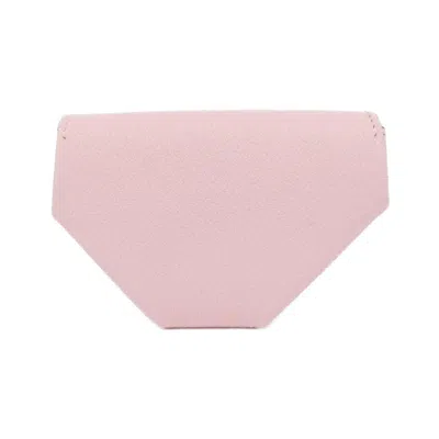 Pre-owned Hermes Rose Sakura Chevre Leather Coin Purse/coin Case () In Pink