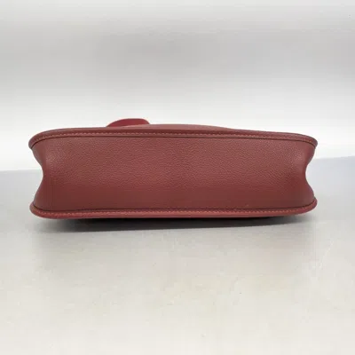 Pre-owned Hermes Rouge H Togo Leather Shoulder Bag () In Red