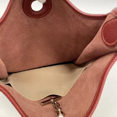 Pre-owned Hermes Rouge H Togo Leather Shoulder Bag () In Red