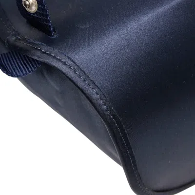 Pre-owned Hermes Sherpa Green Navy Nylon Backpack () In Multi