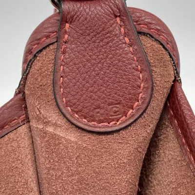 Pre-owned Hermes Rouge H Togo Leather Shoulder Bag () In Red