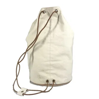 Pre-owned Hermes White Cotton Shoulder Bag ()