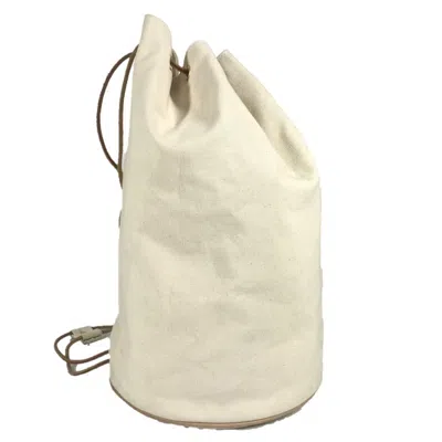 Pre-owned Hermes White Cotton Shoulder Bag ()