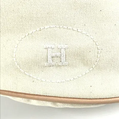 Pre-owned Hermes White Cotton Shoulder Bag ()