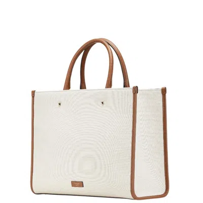 Pre-owned Jimmy Choo Beige Brown Canvas Leather Handbag Shoulder Bag ()