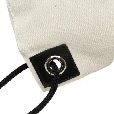 Pre-owned Jimmy Choo Beige Black Canvas Leather Backpack () In Multi
