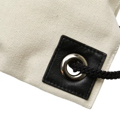 Pre-owned Jimmy Choo Beige Black Canvas Leather Backpack () In Multi