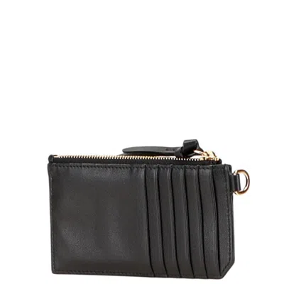 Pre-owned Jimmy Choo Black Leather Coin Purse/coin Case ()