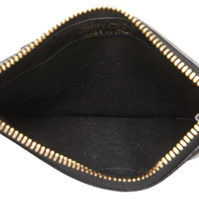 Pre-owned Jimmy Choo Black Leather Coin Purse/coin Case ()