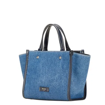 Pre-owned Jimmy Choo Black Denim Leather Handbag Shoulder Bag ()