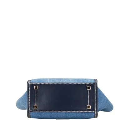 Pre-owned Jimmy Choo Black Denim Leather Handbag Shoulder Bag ()