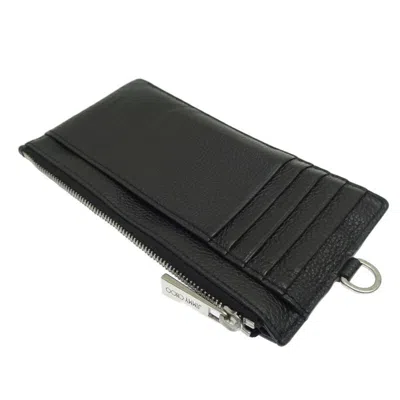 Pre-owned Jimmy Choo Black Leather Card Wallet ()