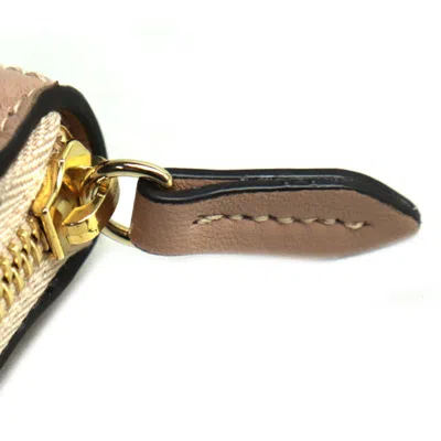 Pre-owned Jimmy Choo Pink Beige Leather Long Wallet (bi-fold) ()